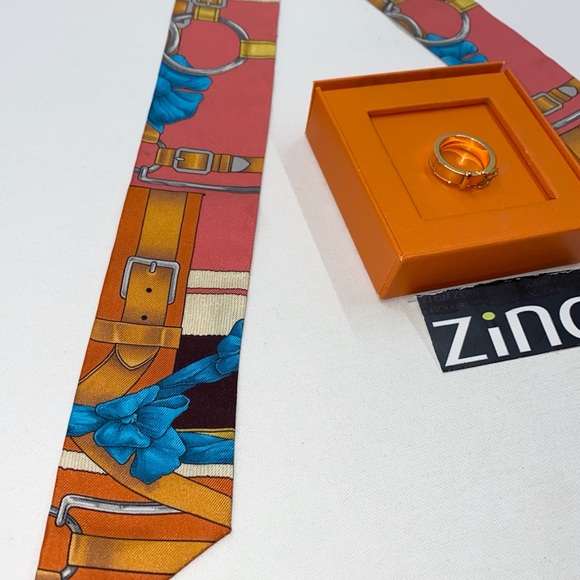 Hermès Belt & Buckle Cavalier Scarf & Scarf Ring - Picture 7 of 15